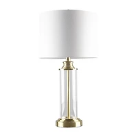 Gold 510 Design Clarity Glass Cylinder Table Lamp Set of 2