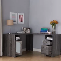 L-Shaped Storage Home Office Desk