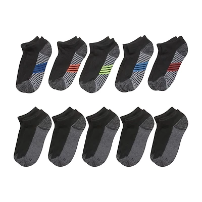 Hanes Little & Big Kid Boys Multi-Pack 10 Pair No Show Socks