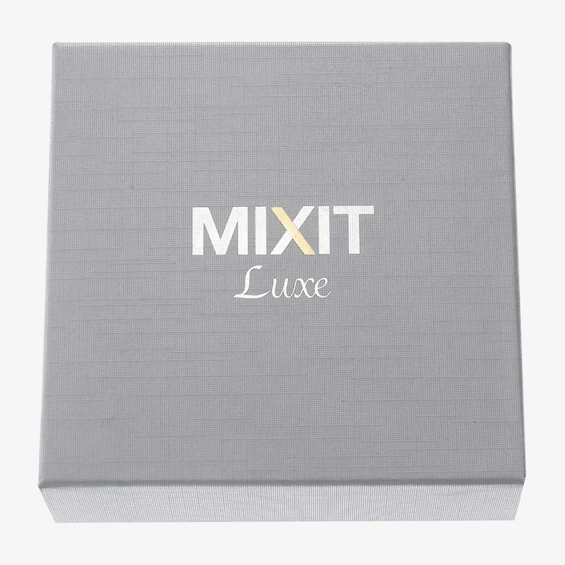 Mixit Silver Tone Initial Pendant Necklace & Stud Earring Womens White Heart 2-pc. Jewelry Set