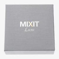 Mixit Silver Tone Initial Pendant Necklace & Stud Earring Womens White Heart 2-pc. Jewelry Set