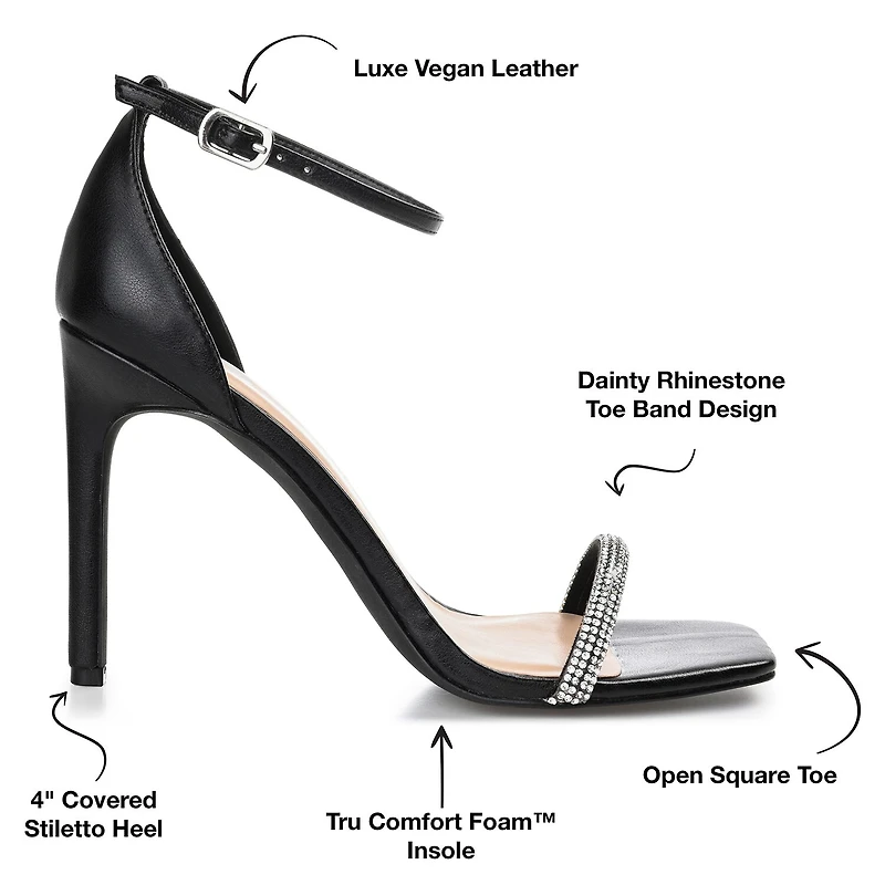 Journee Collection Zoya Womens Round Open Toe Stiletto Heel Pumps