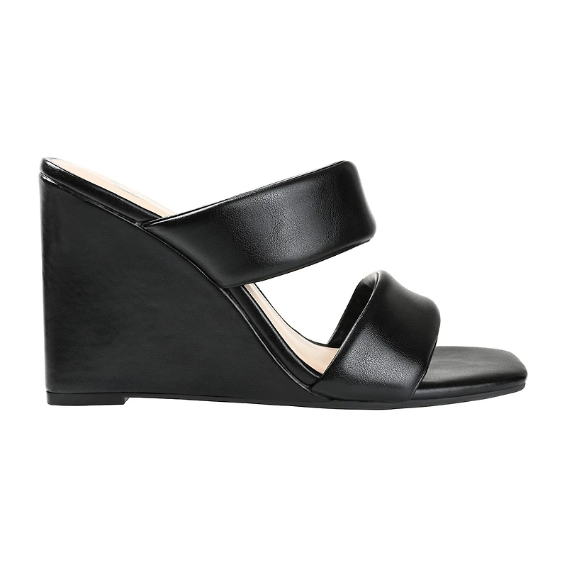 Journee Collection Kailee Womens Round Open Toe Wedge Heel Pumps