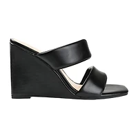 Journee Collection Kailee Womens Round Open Toe Wedge Heel Pumps