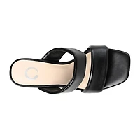 Journee Collection Kailee Womens Round Open Toe Wedge Heel Pumps