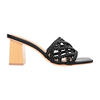Journee Collection Evvie Womens Round Open Toe Block Heel Pumps