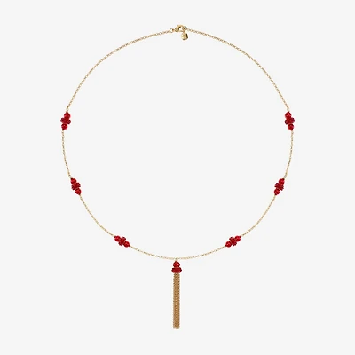 Monet Jewelry Tassel Womens 31 Inch Strand Necklace