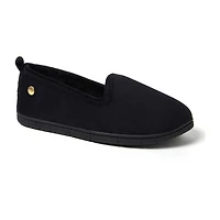 Dearfoams Rachel Velour Closed Back Womens Memory Foam Slip-On Slippers