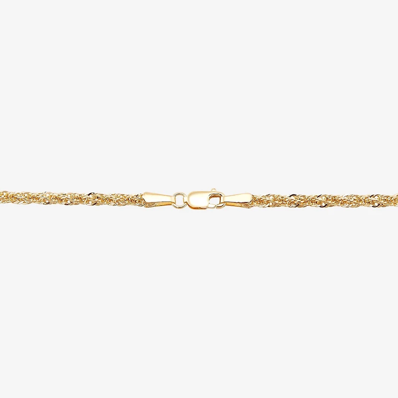 Made in Italy 10K Gold Hollow Bar Station Bracelet
