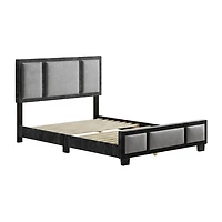 Boyd Sleep Triptych Upholstered Velvet Platform Bed Frame with Adjustable Headboard