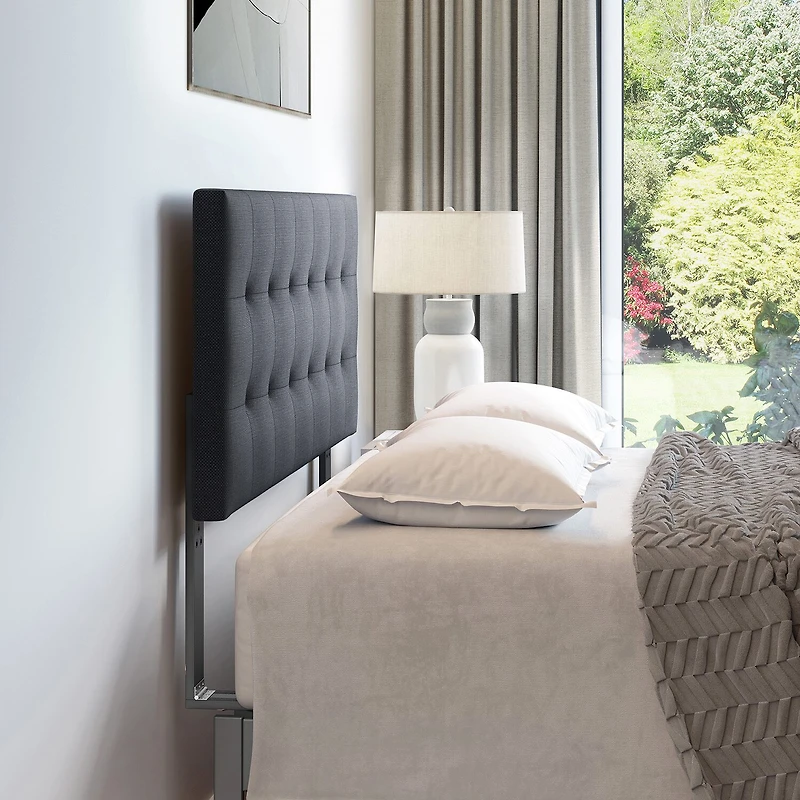 Boyd Sleep Queen Tufted Linen Headboard