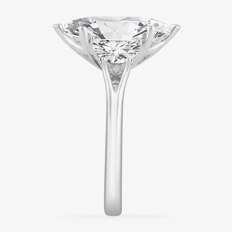 (G-H / Si1-Si2) Womens 3 3/4 CT. T.W. Lab Grown White Diamond 14K Gold Marquise 3-Stone Engagement Ring