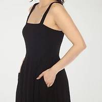White Mark Womens Square Neck Sleeveless Sundress