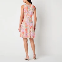 Perceptions Womens Lace Floral Jacket Dress