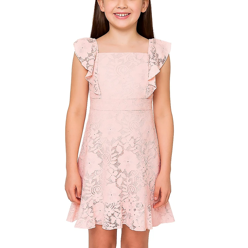 Lilt Big Kid Girls Short Sleeve A-Line Dress