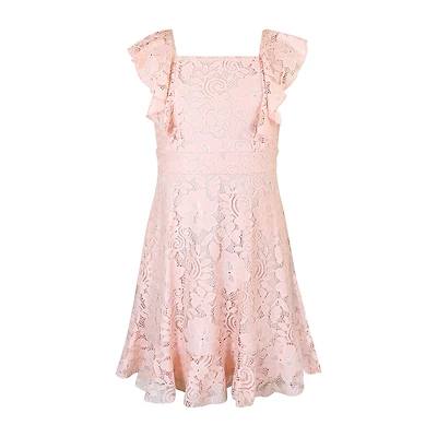 Lilt Big Kid Girls Short Sleeve A-Line Dress