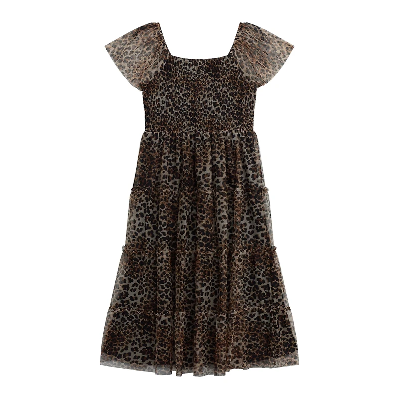 Byer California Girls Short Sleeve Puffed A-Line Dress