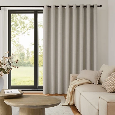 TRU-BARRIER Thermalbarrier Thermal Snap Liner Room Darkening Grommet Top Single Patio Door Curtain