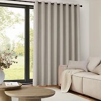 TRU-BARRIER Thermalbarrier Thermal Snap Liner Room Darkening Grommet Top Single Patio Door Curtain
