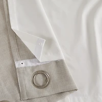 TRU-BARRIER Thermalbarrier Thermal Snap Liner Room Darkening Grommet Top Single Patio Door Curtain