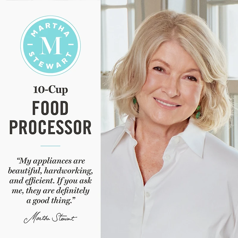 Martha Stewart 10 Cups Bpa Free Food Processor