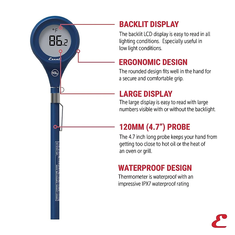 Escali Easy Read Waterproof Digital Thermometers