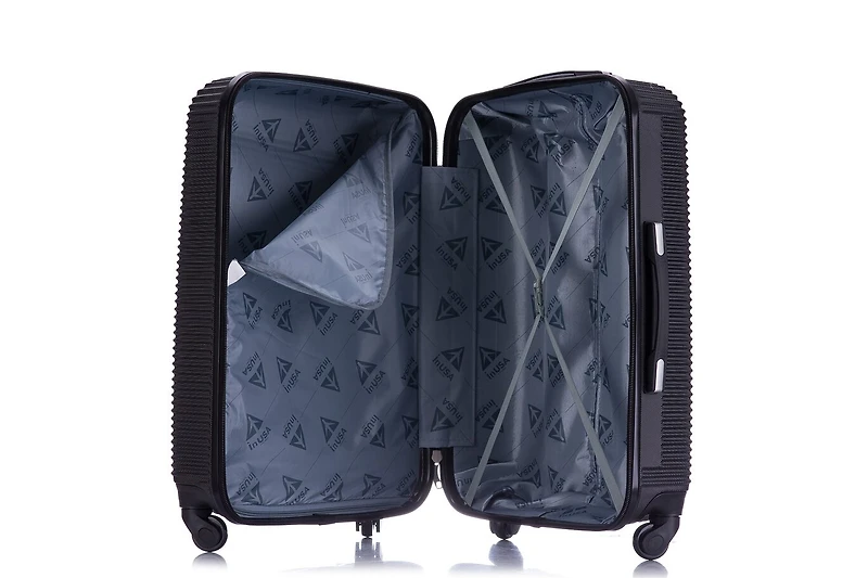 InUSA Royal Inch Hardside Lightweight Checked Spinner Luggage