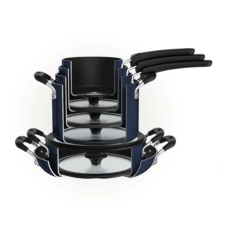 Tramontina Aluminum Non-Stick 11-pc. Nesting Cookware Set