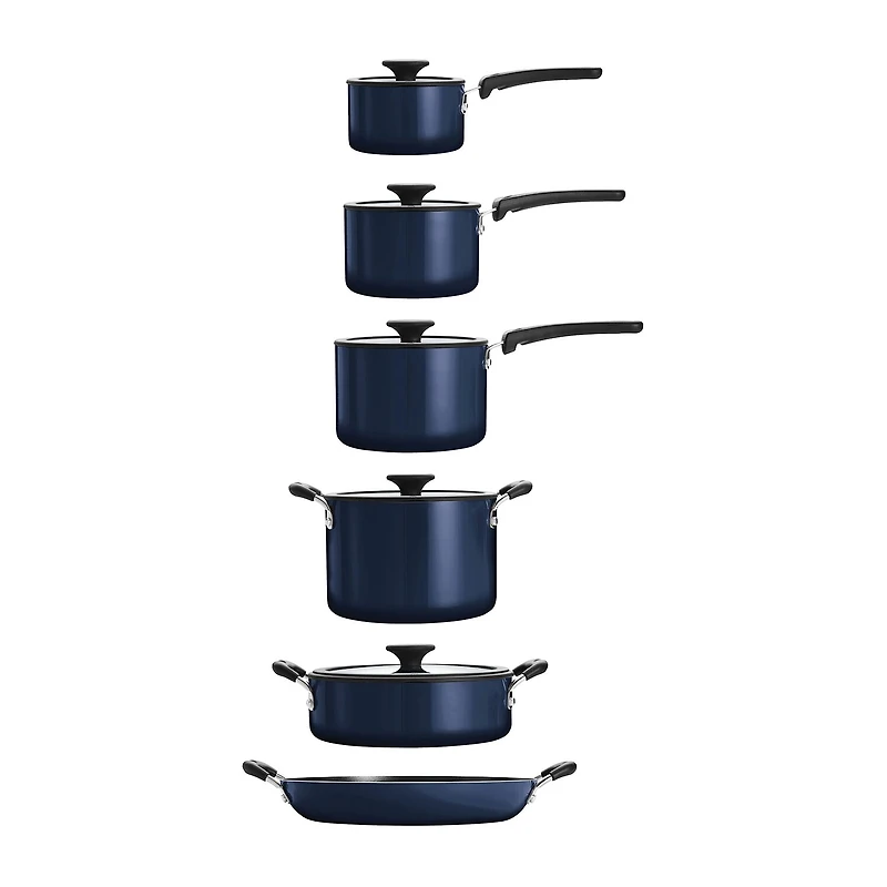 Tramontina Aluminum Non-Stick 11-pc. Nesting Cookware Set