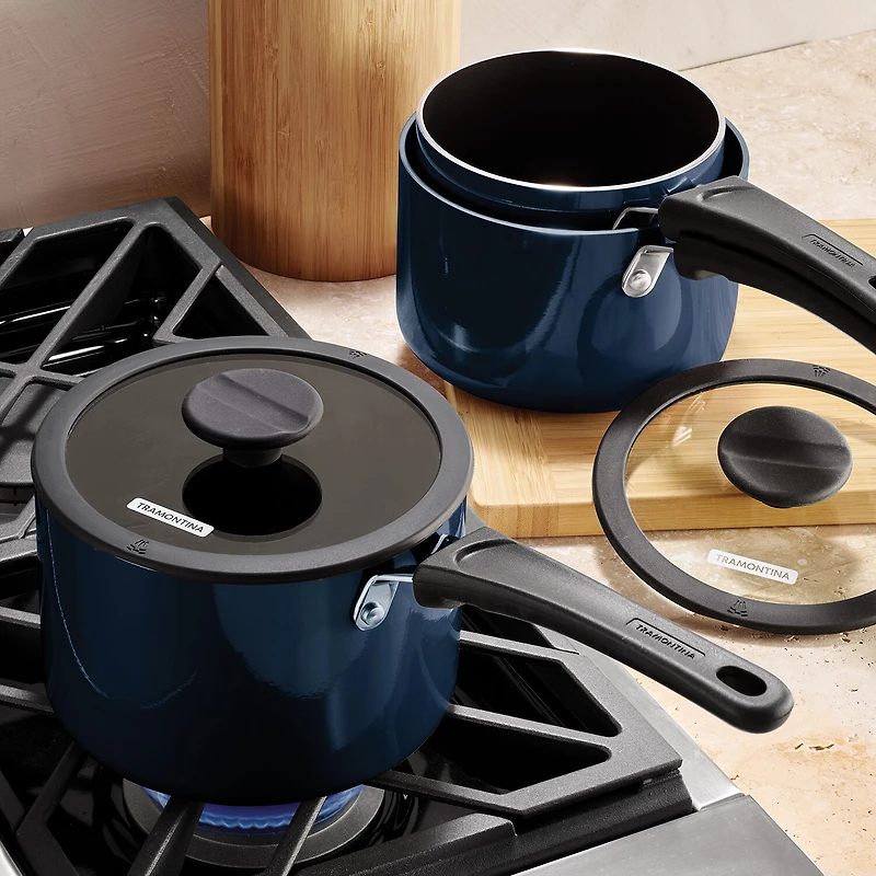 Tramontina Aluminum Non-Stick Sauce Pan 6-pc. Nesting Set