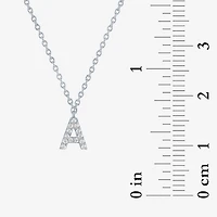 Lab-Grown (G-H / SI2-I1) Diamond Accent Initial Pendant Sterling Silver