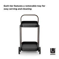 Umbra Bellwood Metal-Top Serving Cart