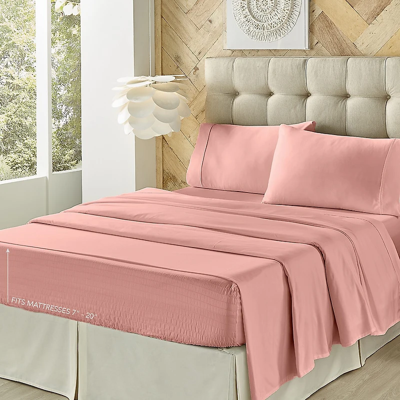 Queen Street Royal Fit 100% Cotton Sateen 300tc Sheet Set