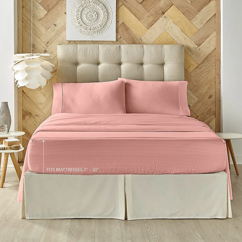 Queen Street Royal Fit 100% Cotton Sateen 300tc Sheet Set
