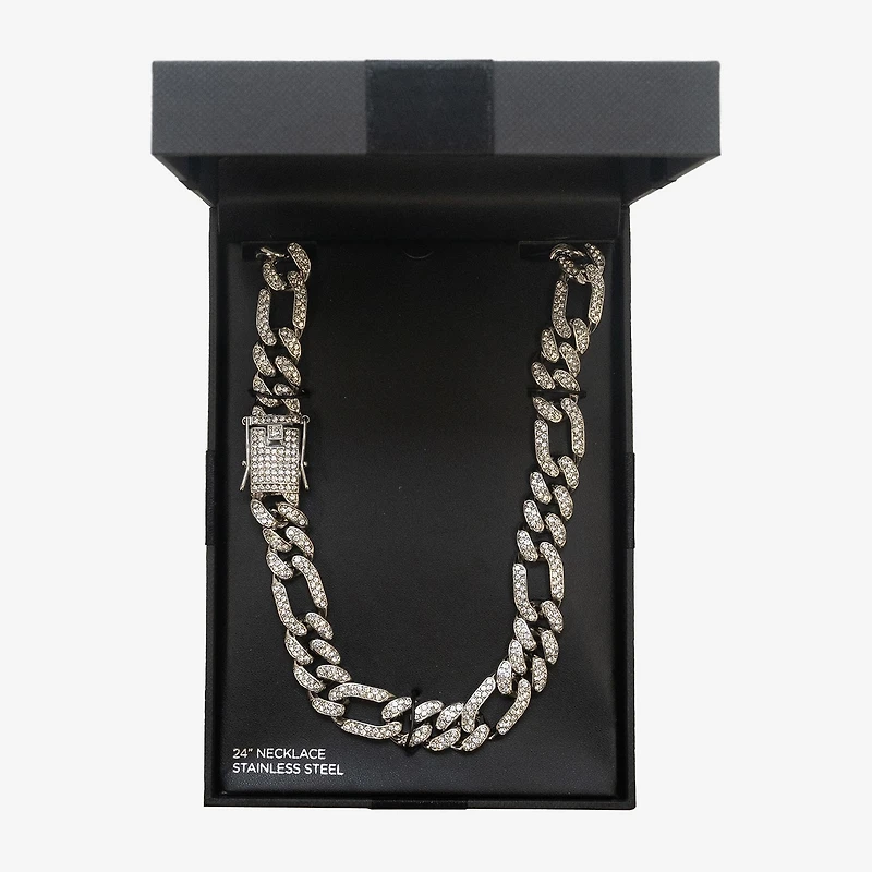Mens Stainless Steel 24 Inch Link Chain Necklace
