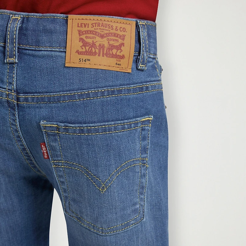 Levi's® Little Boys Adjustable Waist Mid Rise 514™ Straight Leg Jean