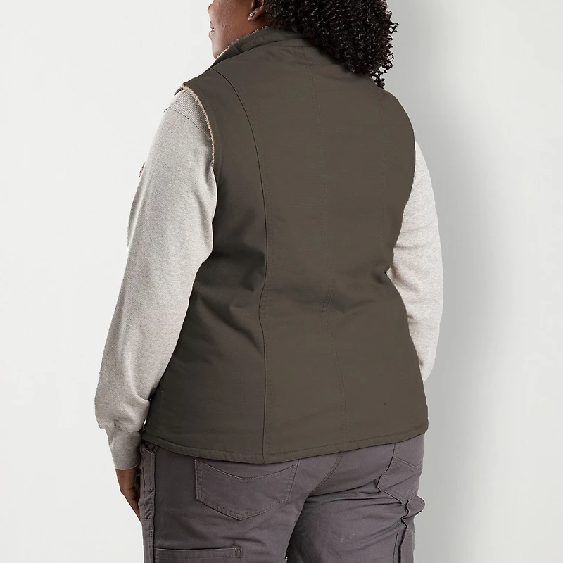 Berne Softstone Sherpa-Lined Duck Womens Midweight Fleece Vest