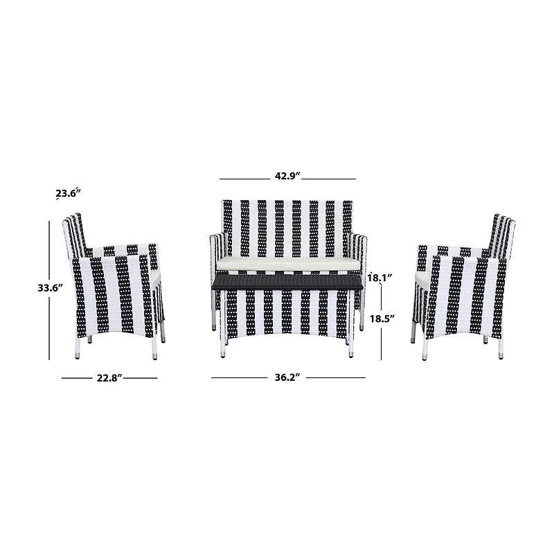 Safavieh Figueroa 7-pc. Conversation Set Cushioned
