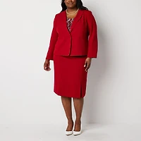 Black Label by Evan-Picone Womens Plus Classic Fit Suit Jacket