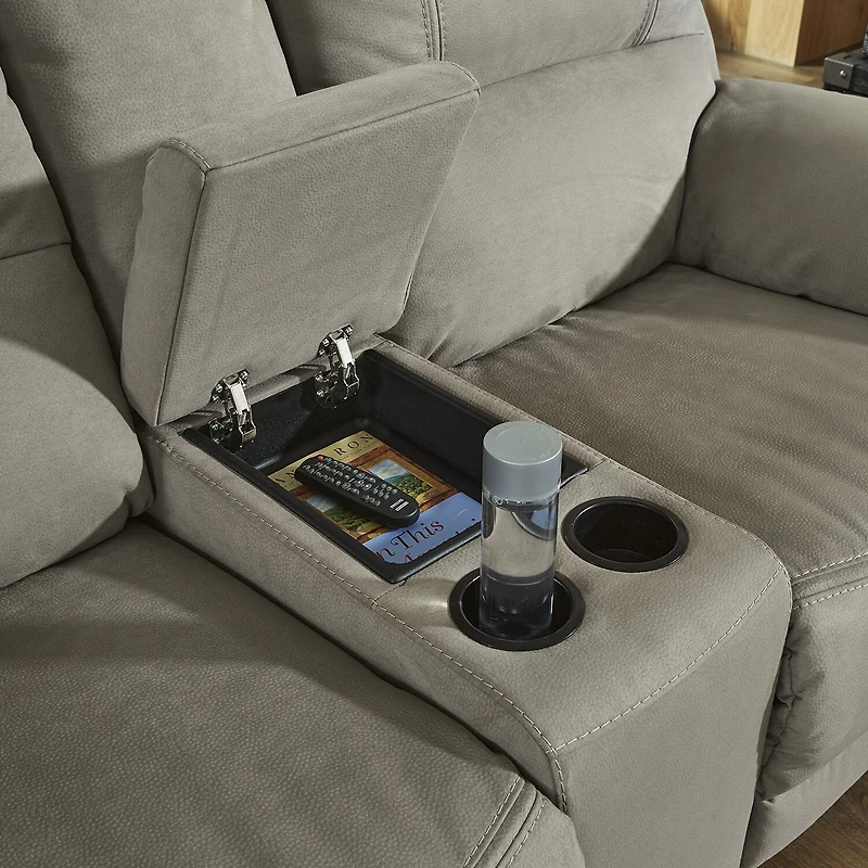 Signature Design by Ashley® Next-Gen Gaucho Pad-Arm Power Recline Motion Upholstered Loveseat