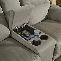 Signature Design by Ashley® Next-Gen Gaucho Pad-Arm Power Recline Motion Upholstered Loveseat