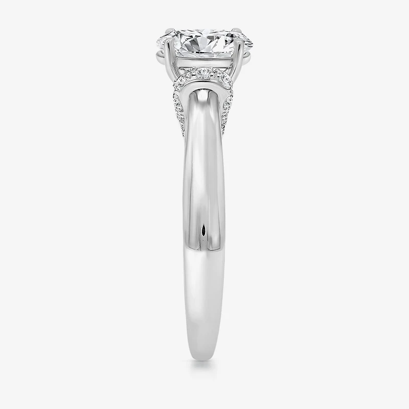 (I / I1) Womens 2 CT. T.W. Lab Grown White Diamond 10K Gold or 14K Oval Solitaire Engagement Ring