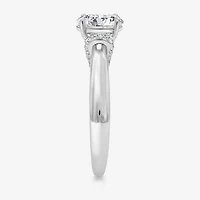 (I / I1) Womens 2 CT. T.W. Lab Grown White Diamond 10K Gold or 14K Oval Solitaire Engagement Ring