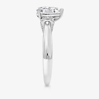 (I / I1) Womens 2 CT. T.W. Lab Grown White Diamond 10K Gold or 14K Pear Solitaire Engagement Ring