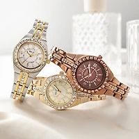 Relic By Fossil Womens Brown Bracelet Watch Zr12195