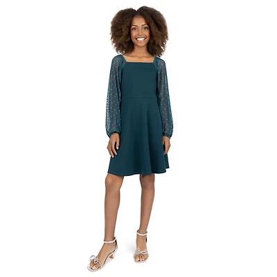 Speechless Big Kid Girls Long Sleeve Skater Dress