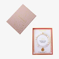 Footnotes Womens Champagne Glass 10K Gold Over Brass Star Stretch Bracelet