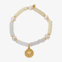 Footnotes Womens Champagne Glass 10K Gold Over Brass Star Stretch Bracelet