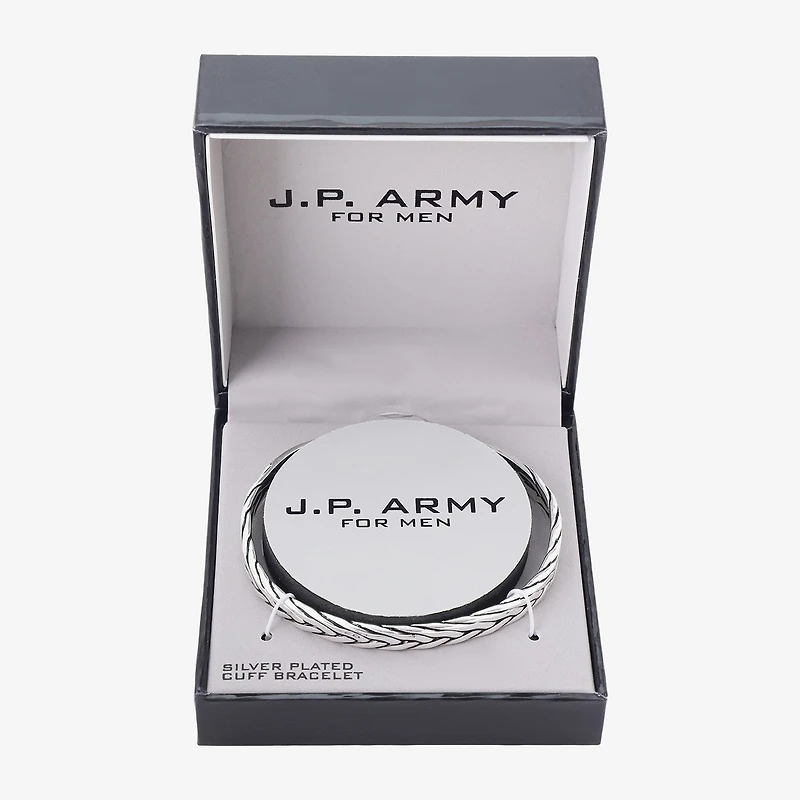J.P. Army Mens Stainless Steel Cuff Bracelet