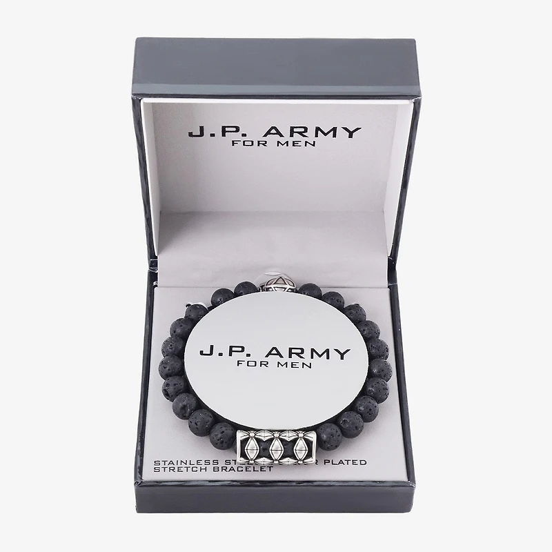 J.P. Army Mens Stainless Steel Stretch Bracelet